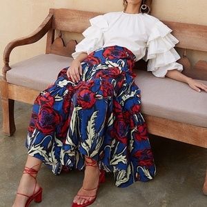 La Doublej Big Blooms Big Maxi Skirt S